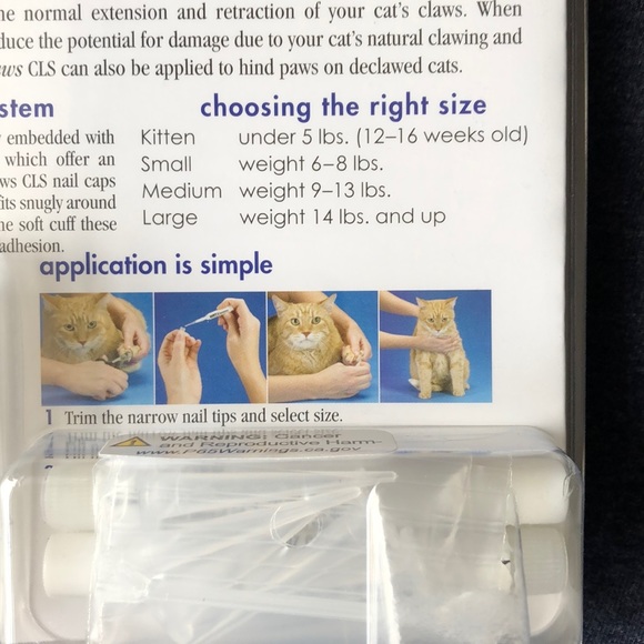Soft Claws Cat Nail Caps Clear Small Made in USA Protect - Picture 5 of 5